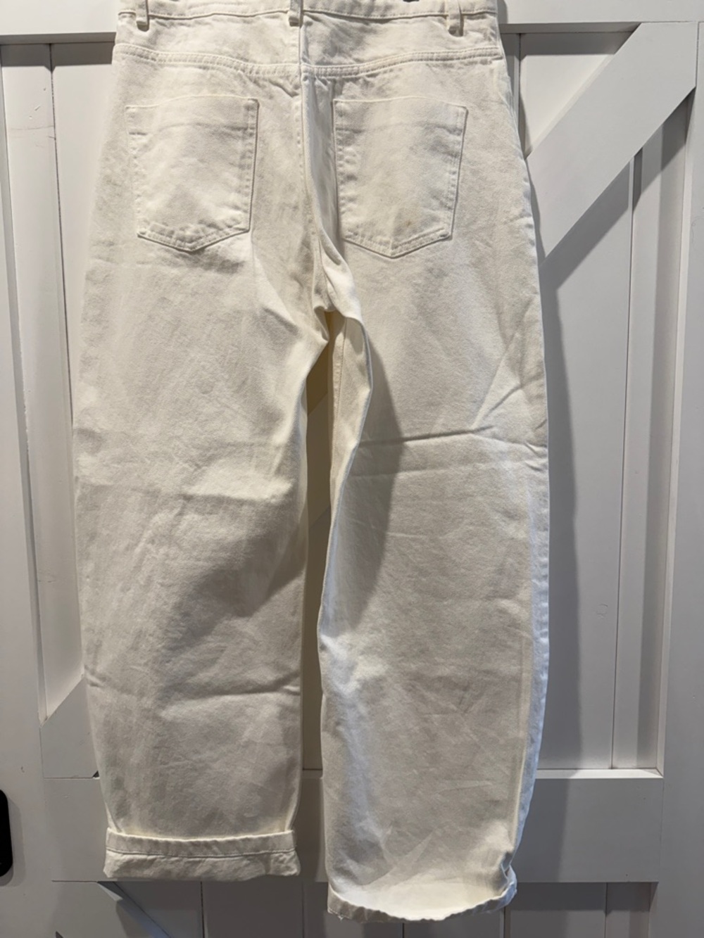 Zara White Wide-Leg Jeans